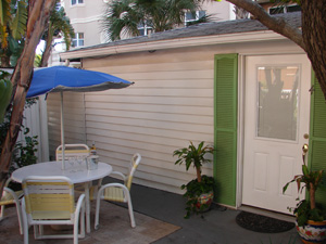 Granger House Cottage Front Door, on the beach in Indian Rocks Beach Florida