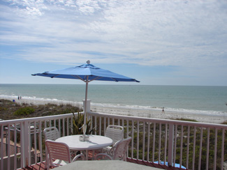 Unlimited views into the Gulf of Mexico and the beaches South of the Granger House Vacation Rental in Indian Rocks Beach Florida